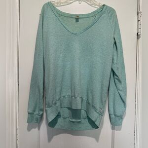 TNA blue V neck cuffed sleeve​​​​